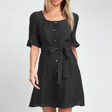 Women Summer Dress Casual Short Sleeve Elegant Bandage Bodycon