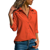 Women Tops Blouses 2019 Spring Elegant Long Sleeve Blouse Shirt Turn Down