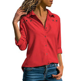 Women Tops Blouses 2019 Spring Elegant Long Sleeve Blouse Shirt Turn Down