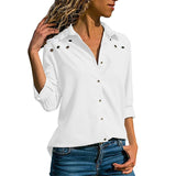 Women Tops Blouses 2019 Spring Elegant Long Sleeve Blouse Shirt Turn Down