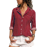 Striped Blouse 2019 Womens Tops And Blouses Long Sleeves Ladies Long