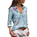 Womens Tops and Blouses 2019 Summer Floral Print Chiffon Blouse