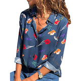 Womens Tops and Blouses 2019 Summer Floral Print Chiffon Blouse