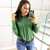 Spring Summer Chiffon Women Office Shirts 2019 Ladies Long Blusas S-XXXL